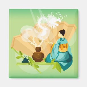 Illustrated Japanese Tea Ceremony, Dragon Magnet