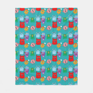 Illustrated Kid's Monster Fleece Blanket