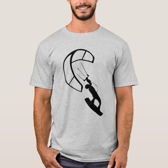 Illustrated kite Surfer T-Shirt (Front)