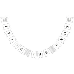 Illustrated Knot Bunting Banner Flags - Black