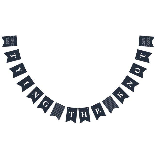 Illustrated Knot Bunting Banner Flags - Navy (All)