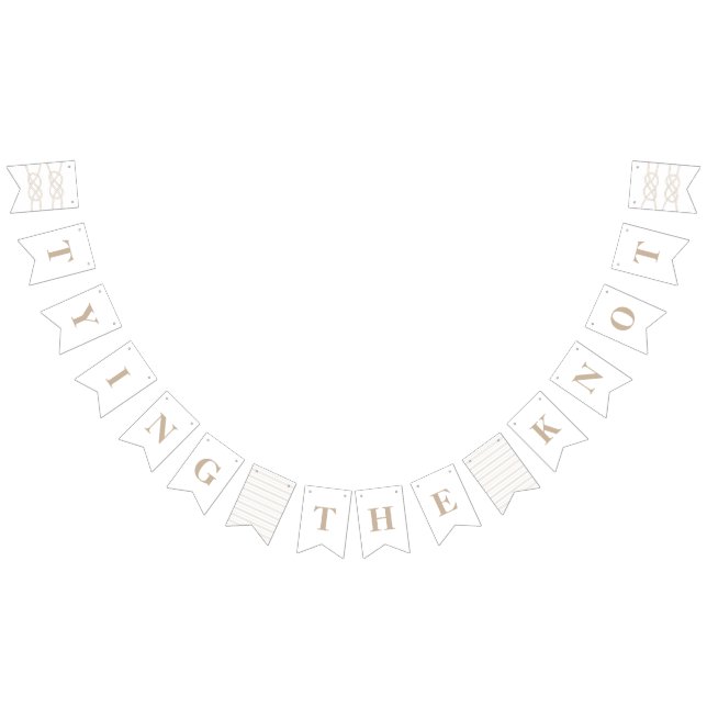 Illustrated Knot Bunting Banner Flags - Tan (All)