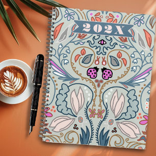 Illustrated Ladybugs and Leaves Planner