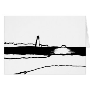 Illustrated Lighthouse Landscape