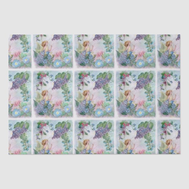 Illustrated Lilac Faerie  Tissue Paper (Front)