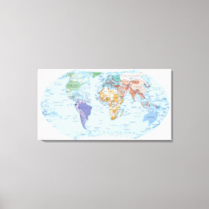 Illustrated Map 2 Canvas Print