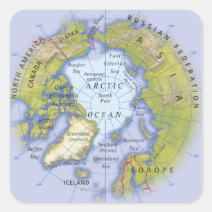 Illustrated Map 2 Square Sticker