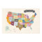 Illustrated Map of America 24 x 36" Wall Poster