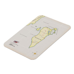 Illustrated Map of Bahrain Magnet