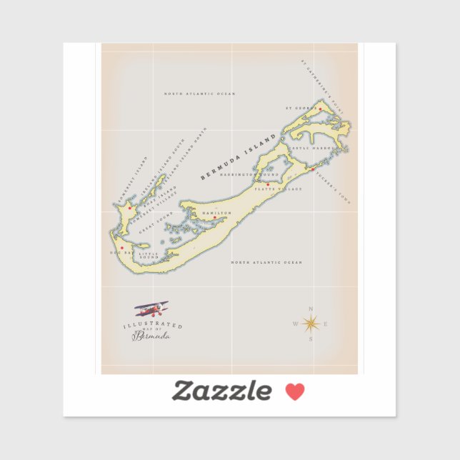 Illustrated map of Bermuda (Sheet)