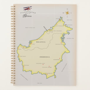 Illustrated map of Borneo Planner