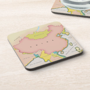 Illustrated map of china coaster