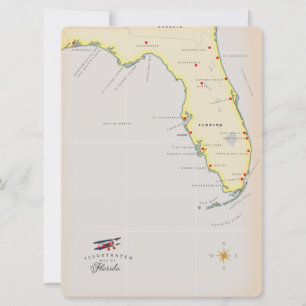 Illustrated map of Florida