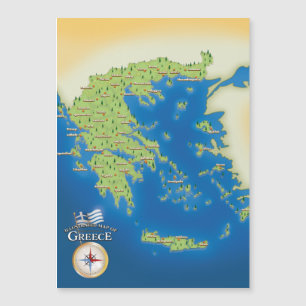 Illustrated Map Of Greece.