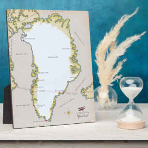 Illustrated map of Greenland Plaque