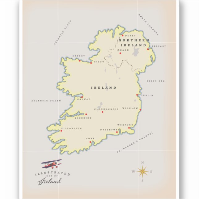 Illustrated Map of Ireland (Front)
