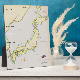 Illustrated map of Japan Plaque