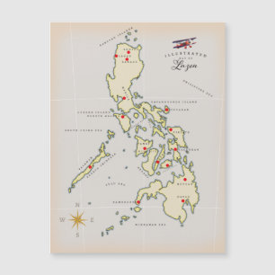 Illustrated map of Luzon Philippines map