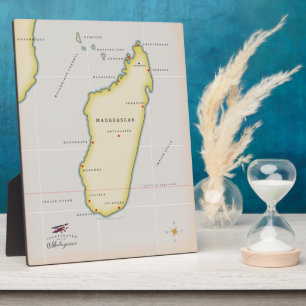 Illustrated map of Madagascar Plaque