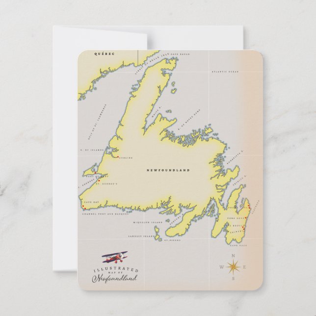 Illustrated map of Newfoundland. (Back)