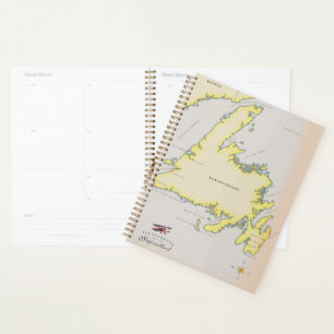 Illustrated map of Newfoundland. Planner