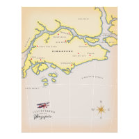 Illustrated map of Singapore
