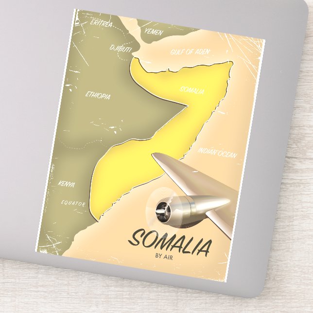 illustrated map of Somalia (Detail)