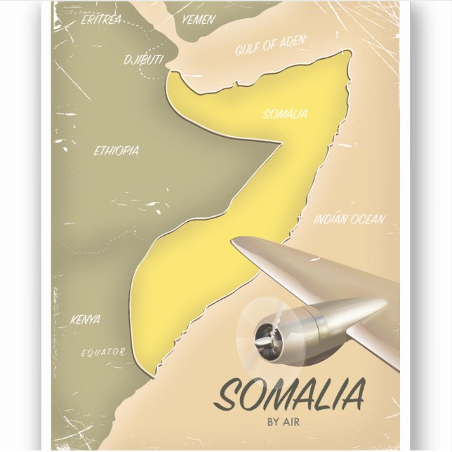 illustrated map of Somalia (Front)