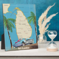 Illustrated map of Sri Lanka