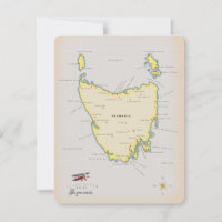 Illustrated map of Tasmania.