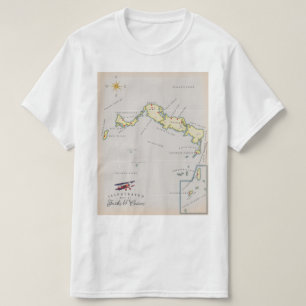 Illustrated map of Turks and Caicos map T-Shirt