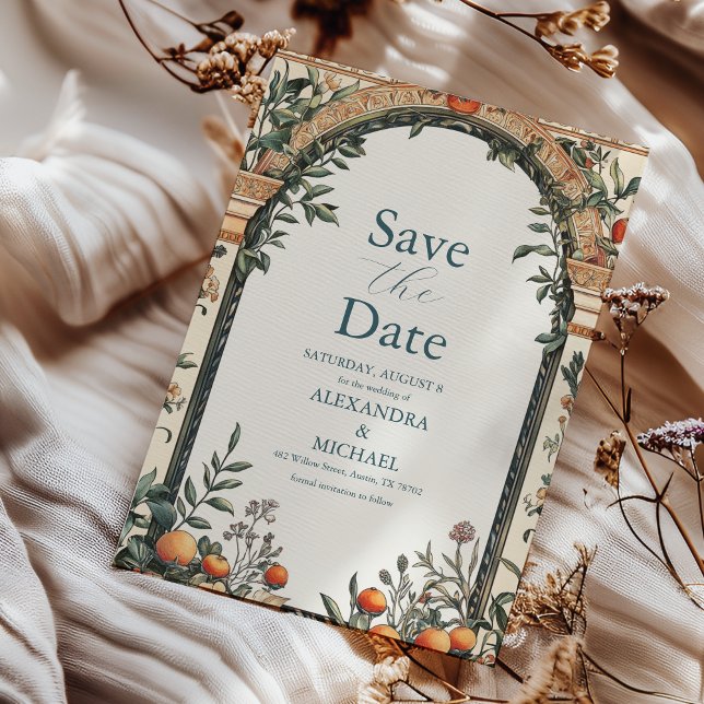  Illustrated Mediterranean Wedding Save The Date (Creator Uploaded)