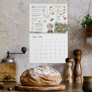 Illustrated Monthly Homesteading Tasks Calendar