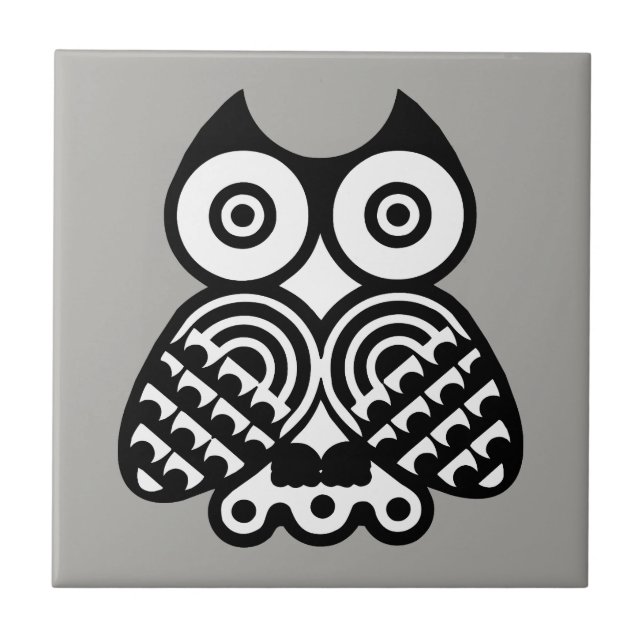 Illustrated Owl Tile (Front)