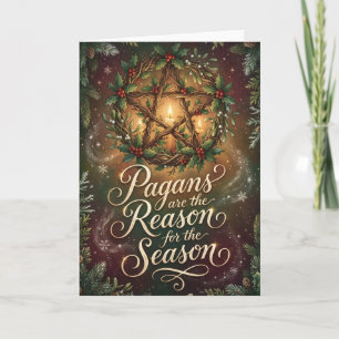 Illustrated Pagans Are the Reason for the Season Card