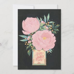 Illustrated Peony Mother's Day Card