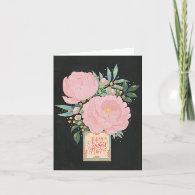 Illustrated Peony Mother's Day Card (Front)
