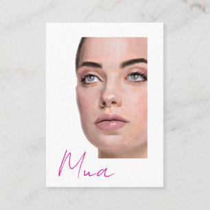 Illustrated Portrait MUA Business Card