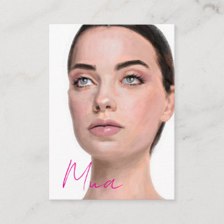 Illustrated Portrait MUA Business Card