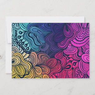 Illustrated Psychedelic Floral Pattern