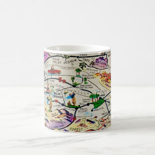 Illustrated Retro Palm Springs Map Mug