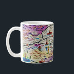 Illustrated Retro Palm Springs Map Mug<br><div class="desc">A very colourful retro postcard greetings from Palm Springs, California repurposed! You can reposition the postcard on the mug if you wish or simply purchase it as is.</div>