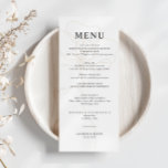 Illustrated Rose Wedding Menu Card<br><div class="desc">Designed to coordinate with our Illustrated Rose Collection, this customizable wedding menu card features an illustrated line drawing of a rose in a pale sandy fawn color. This is a minimalist yet elegant wedding collection. For more advanced customization of this design, e.g. changing layout, font or text size please click...</div>