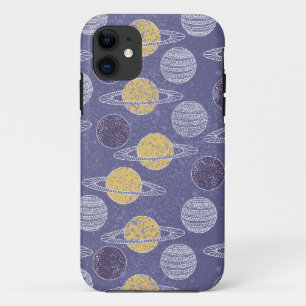 Illustrated Space Pattern iPhone 11 Case