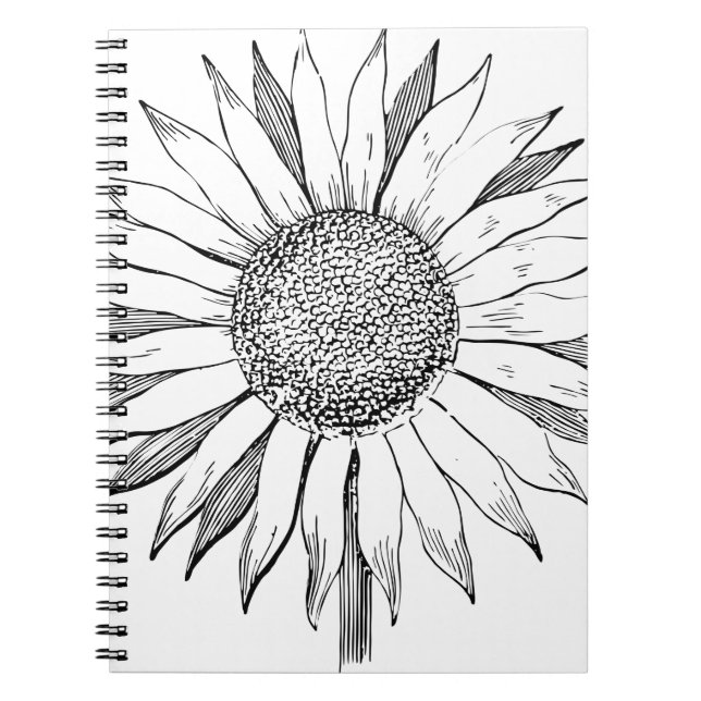 Illustrated Sunflower Notebook (Front)