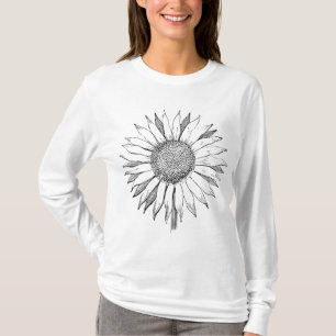 Illustrated Sunflower T-Shirt