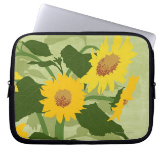 Illustrated Sunflowers Laptop Sleeve