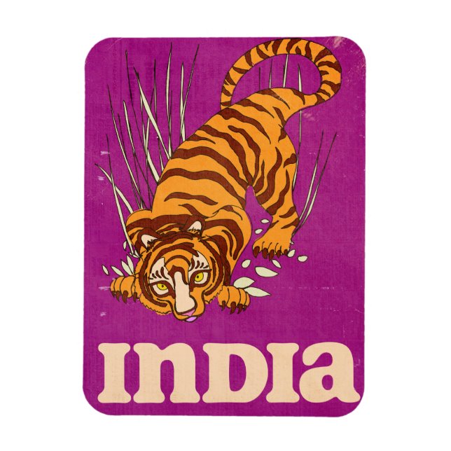 Illustrated Travel map Of India Magnet (Vertical)