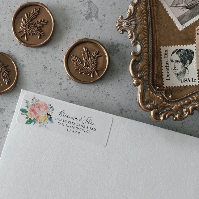 Illustrated Tropical Floral Return Address (Creator Uploaded)