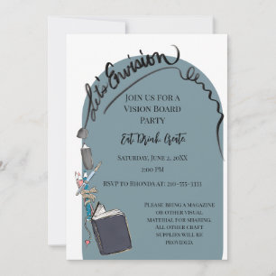 Illustrated Vision Board Party Invitation